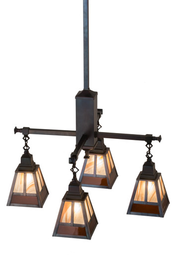 T'' Mission'' Four Light Chandelier in Chemical Antique Brass (57|174100)