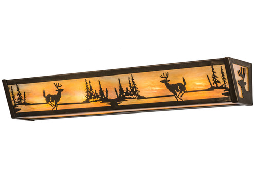 Deer At Lake Four Light Vanity in Antique Copper (57|173839)