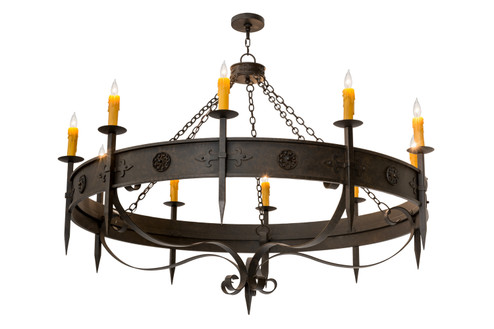 Calandra Ten Light Chandelier in Chestnut (57|173532)