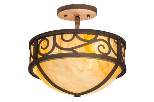 Lilliana Three Light Semi-Flushmount in Cafe Noir (57|173514)