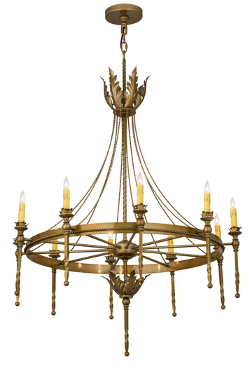 Amaury Ten Light Chandelier in Buttered Brass (57|172362)