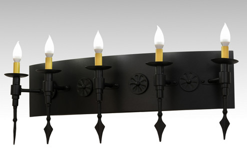 Warwick Five Light Wall Sconce in Black Metal (57|171982)