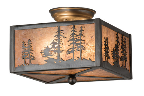 Tall Pines Two Light Flushmount in Industrial Steel (57|171626)