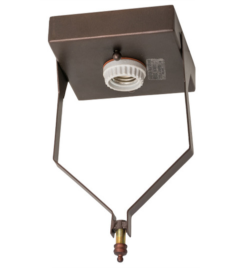 Flushmount Hardware One Light Flushmount Hardware in Mahogany Bronze (57|169762)