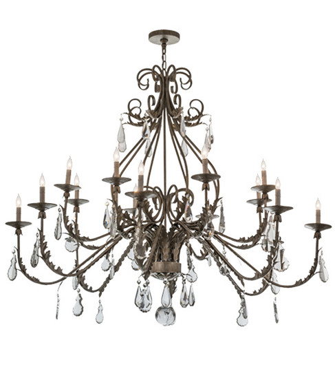 French Elegance 16 Light Chandelier in Antique Silver (57|169173)
