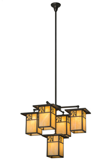 Hyde Park Five Light Chandelier in Craftsman Brown (57|169150)