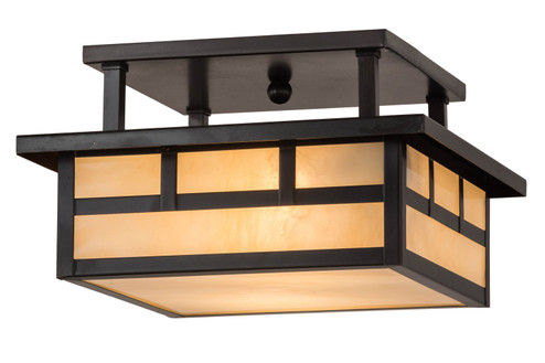 Hyde Park Two Light Flushmount in Craftsman Brown (57|169070)