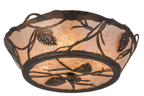 Whispering Pines Four Light Flushmount in Dark Burnished Antique Copper (57|167960)