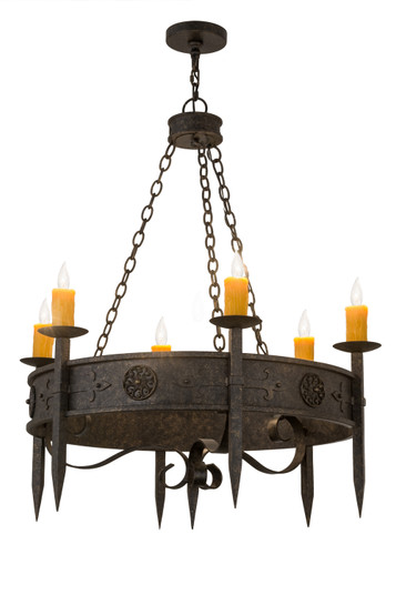 Calandra Six Light Chandelier in Black Metal,Custom (57|167203)