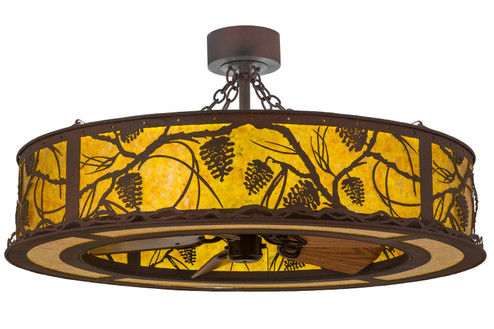 Whispering Pines LED Chandel-Air in Rust,Wrought Iron (57|166742)