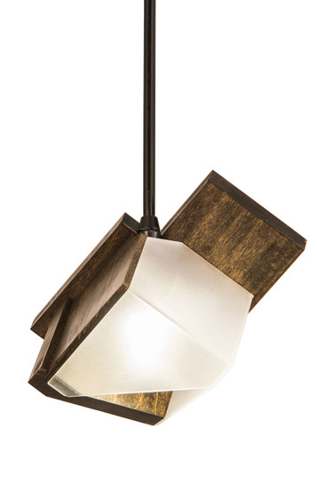 Fagelholk One Light Mini Pendant in Black Metal,Natural Wood (57|166454)