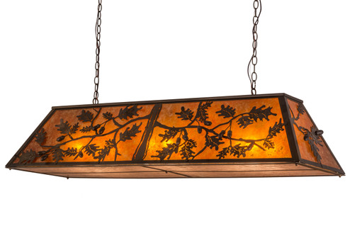 Oak Leaf & Acorn Nine Light Oblong Pendant in Antique Copper (57|166417)