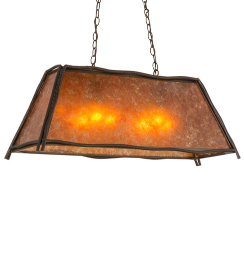 Sticks Six Light Oblong Pendant in Antique Copper (57|165541)