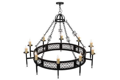 Toscano Ten Light Chandelier in Black (57|165221)