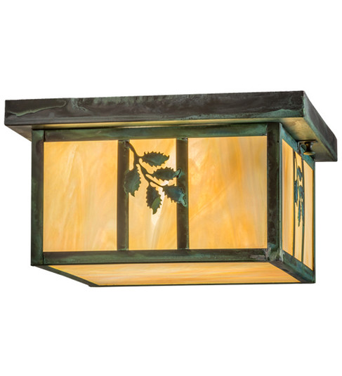 Hyde Park Two Light Flushmount in Verdigris (57|165191)