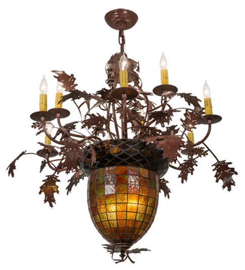 Greenbriar Oak 11 Light Chandelier in Rust (57|165173)