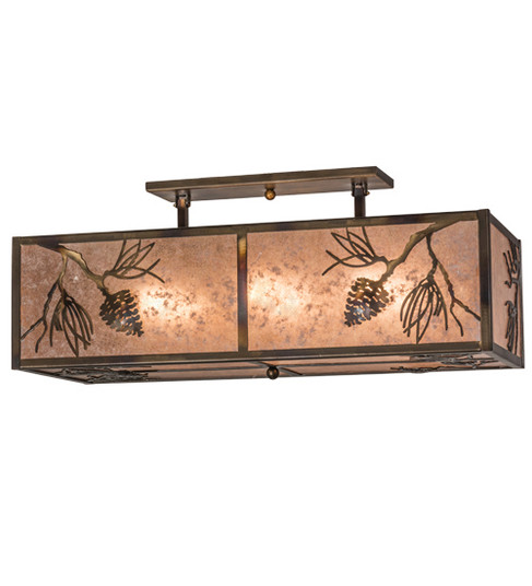 Balsam Pine Six Light Flushmount in Antique Copper,Burnished (57|164985)