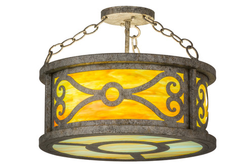 Donya Three Light Semi-Flushmount in Corinth (57|162995)