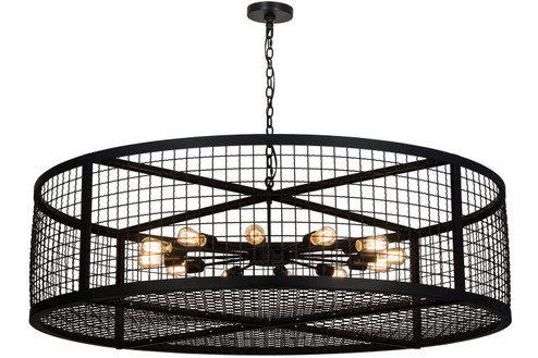 Paloma Golpe 12 Light Pendant in Textured Black (57|162850)