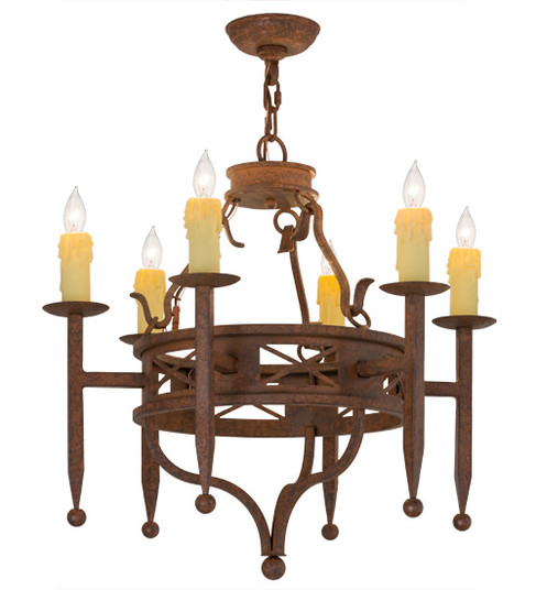Jasmine Six Light Chandelier in Rusty Nail (57|161989)