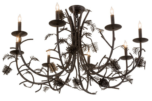 Pinecone Eight Light Chandelier in Chestnut (57|161106)