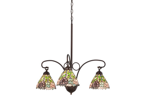 Wisteria Three Light Chandelier in Mahogany Bronze (57|16102)