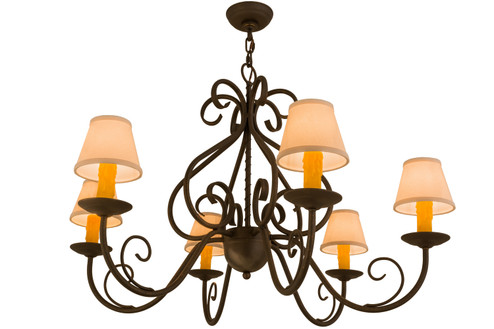Jenna Six Light Chandelier in Gilded Tobacco (57|160717)