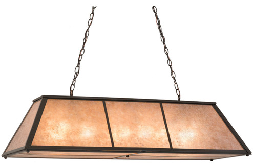 Tri-Panel Six Light Oblong Pendant in Timeless Bronze (57|160613)