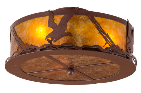 Strike Of The Eagle Three Light Flushmount in Rust (57|160593)