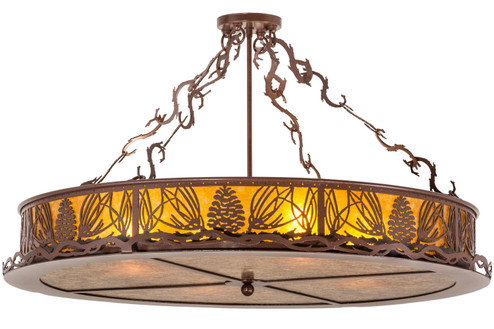 Mountain Pine Four Light Semi-Flushmount in Rust (57|159669)
