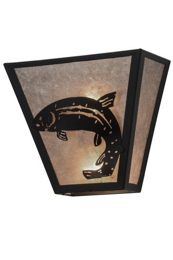 Leaping Trout Two Light Wall Sconce in Textured Black (57|158828)