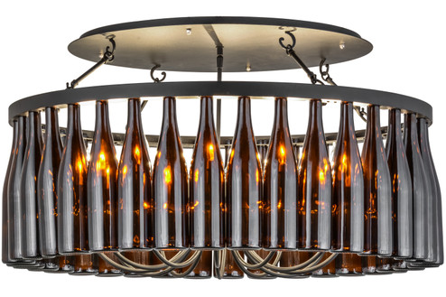 Tuscan Vineyard 12 Light Chandelier in Black Metal (57|158309)