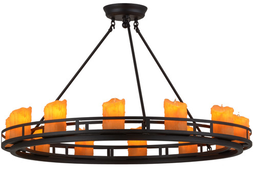 Barbury 12 Light Semi-Flushmount in Textured Black (57|157813)