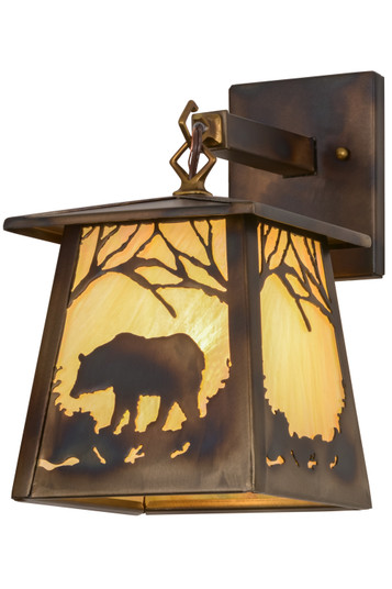 Bear At Dawn One Light Wall Sconce in Dark Burnished Antique Copper (57|157330)