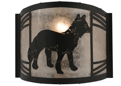 Fox On The Loose One Light Wall Sconce in Textured Black (57|157302)