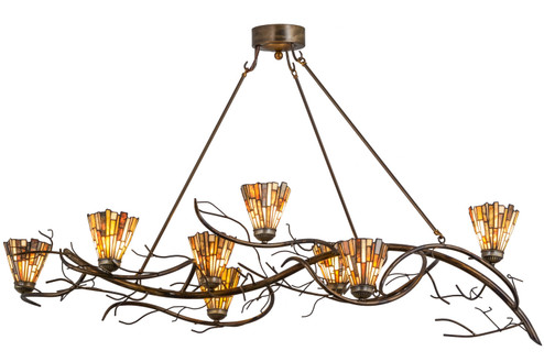 Winter Solstice Eight Light Chandelier in Burnished Antique Copper (57|155941)