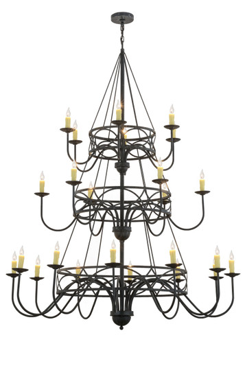 Polonella 24 Light Chandelier in Black Metal (57|155775)