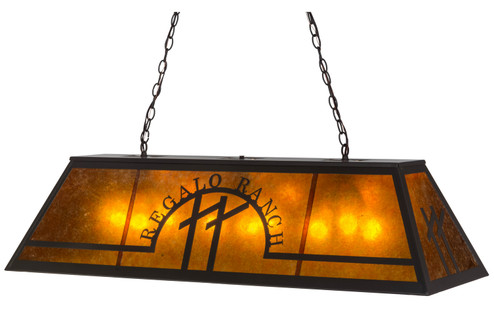 Personalized Nine Light Oblong Pendant in Timeless Bronze (57|155265)