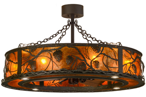 Whispering Pines 16 Light Chandel-Air in Oiled Bronze//Dark Oak Blades (57|155105)