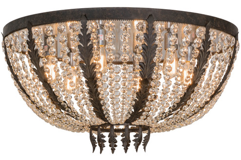 Chrisanne Six Light Flushmount in Black Metal (57|154797)