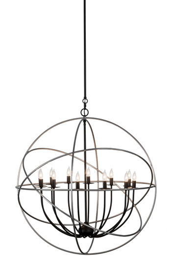 Atom Enerjisi 12 Light Chandelier in Nickel And Solar Black (57|154128)