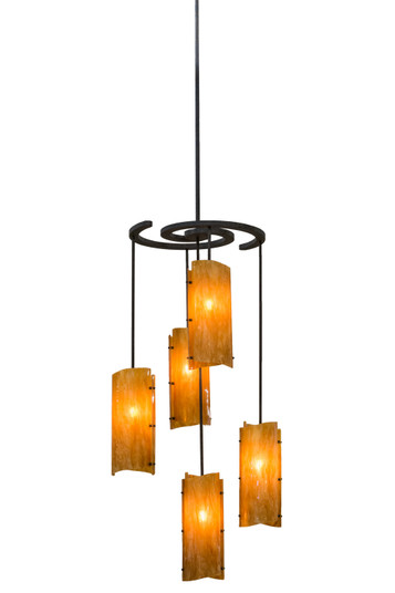 Vortex Five Light Chandelier in Coffee Bean (57|154028)
