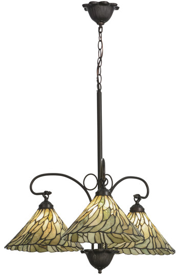 Willow Three Light Chandelier in Mahogany Bronze (57|153966)