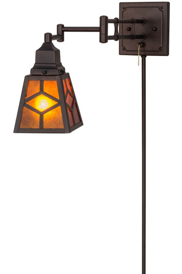 Diamond Craftsman One Light Swing Arm Wall Sconce in Mahogany Bronze Mahogany Bronze (57|153785)