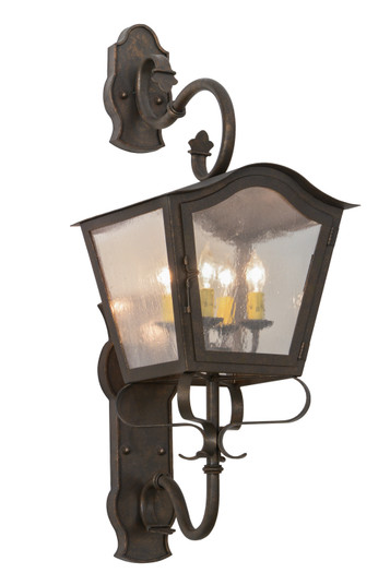 Christian Four Light Wall Sconce in Gilded Tobacco/Clear Seedy Glass (57|153482)