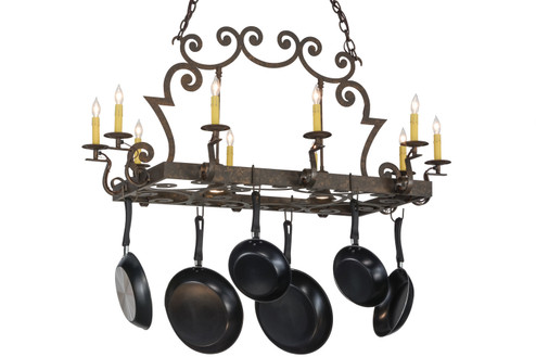 Tourelle 12 Light Pot Rack in Gilded Tobacco (57|153216)