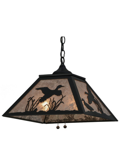 Ducks In Flight Two Light Pendant in Textured Black (57|152902)