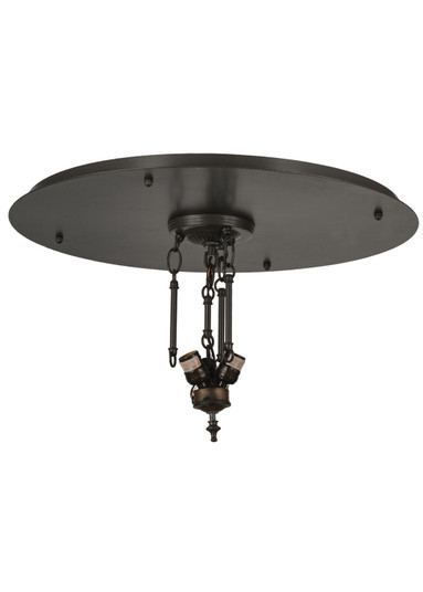 Flushmount Hardware Three Light Flushmount Hardware in Timeless Bronze (57|151850)
