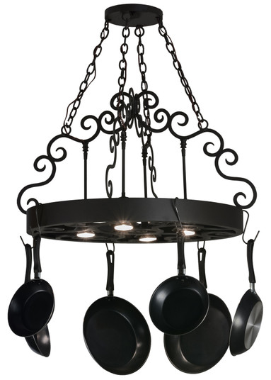 Dior Four Light Pot Rack in Wrought Iron (57|151752)