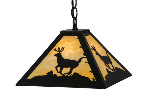 Lone Deer One Light Pendant in Textured Black (57|151728)